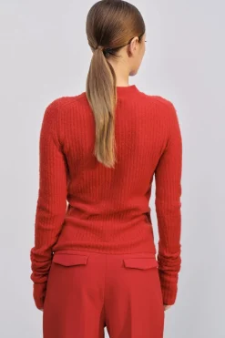 Wool & Cashmere*HERSKIND - Tony Knit Blouse RED