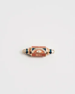 Colliers*Mademoiselle Jules - Gold Cable Girl Necklace + Protection Evil Eye Talisman