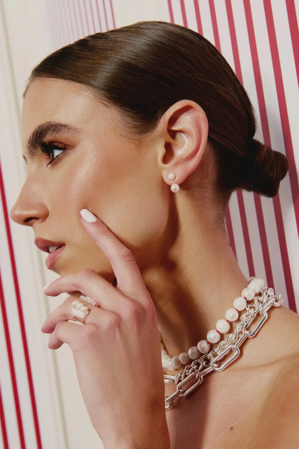 Earrings*Mademoiselle Jules - Mini Pearl Stud & Ear Jacket