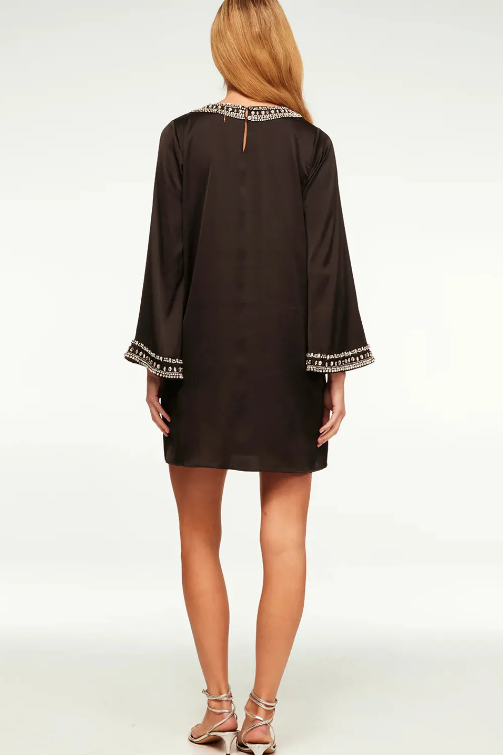 Occasions|Short*MISA Los Angeles - Ivy Dress BLACK SATIN