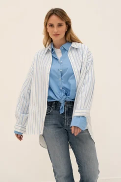 Blouses & Shirts*Moment by Moment - Striped Shirt AZUR BLUE