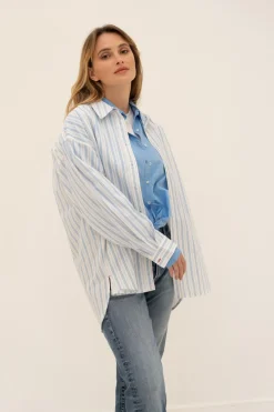 Blouses & Shirts*Moment by Moment - Striped Shirt AZUR BLUE