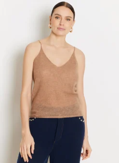 Without Sleeves|Wool & Cashmere*NOTSHY - Patti Debardeur CAMEL CHINE