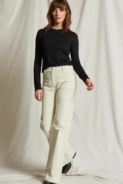 Long Sleeves*Perfectwhitetee - Dionne 90's Jersey LS Baby Tee TRUE BLACK