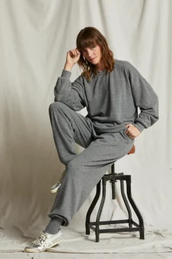 Sweatpants*Perfectwhitetee - Dre Luxe Fluff Fleece Jogger HEATHER GREY