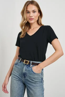 Short Sleeves*Rails - Classic V-Neck BLACK