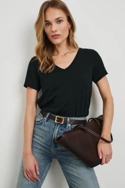 Short Sleeves*Rails - Classic V-Neck BLACK