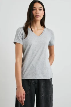 Short Sleeves*Rails - Classic V-Neck HEATHER GREY