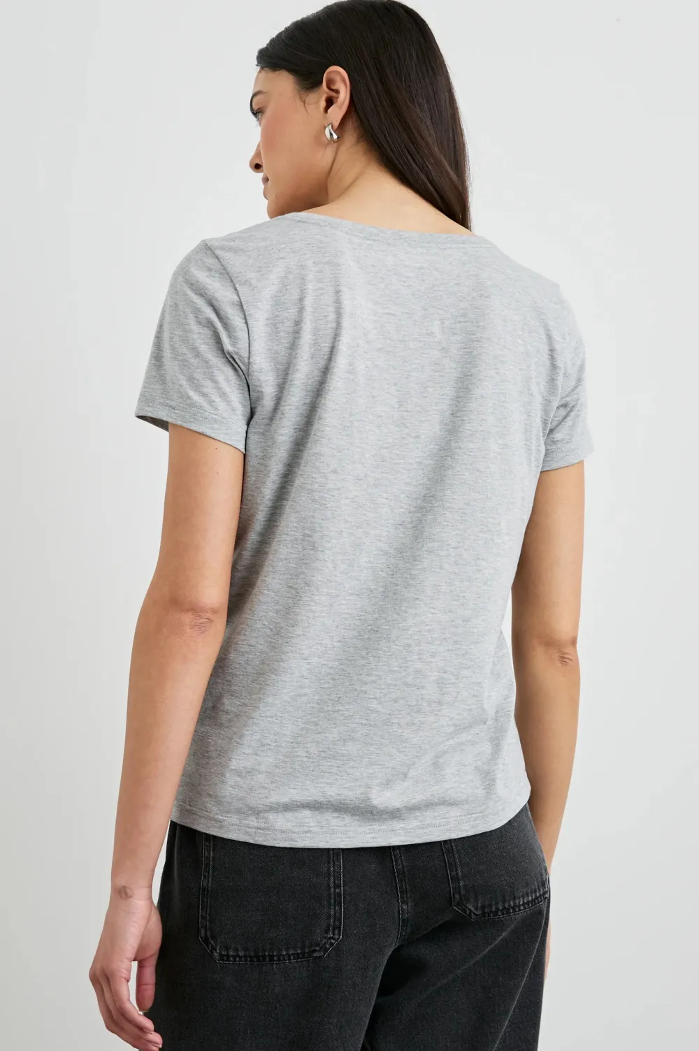 Short Sleeves*Rails - Classic V-Neck HEATHER GREY