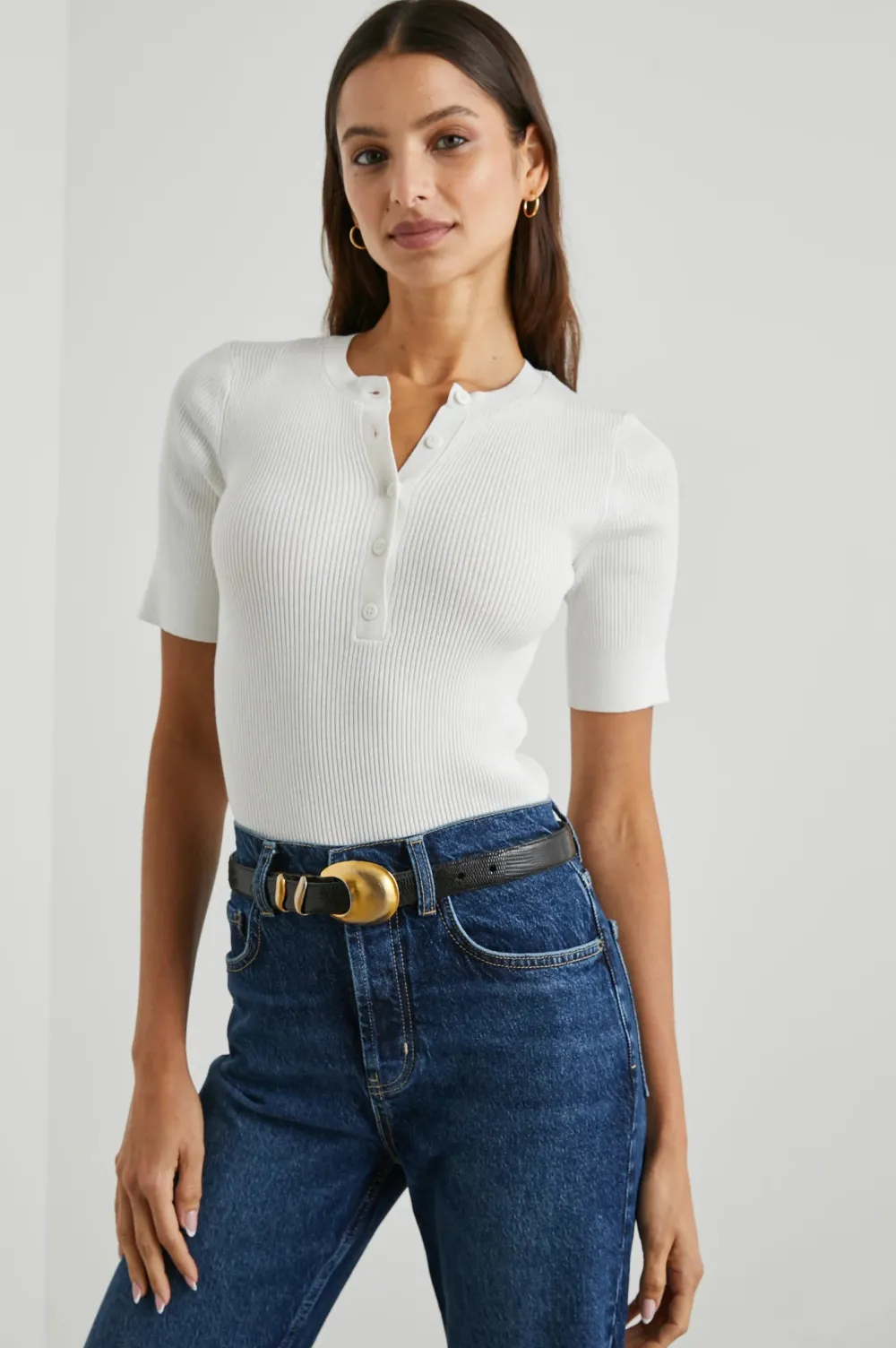 Short Sleeves*Boutique Billie Rails - Toni top IVORY