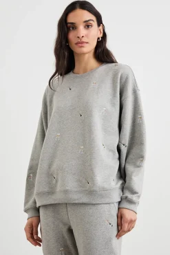 Sweatshirt*Rails - Varsity Sweatshirt CHAMPAGNE EMBROIDERY