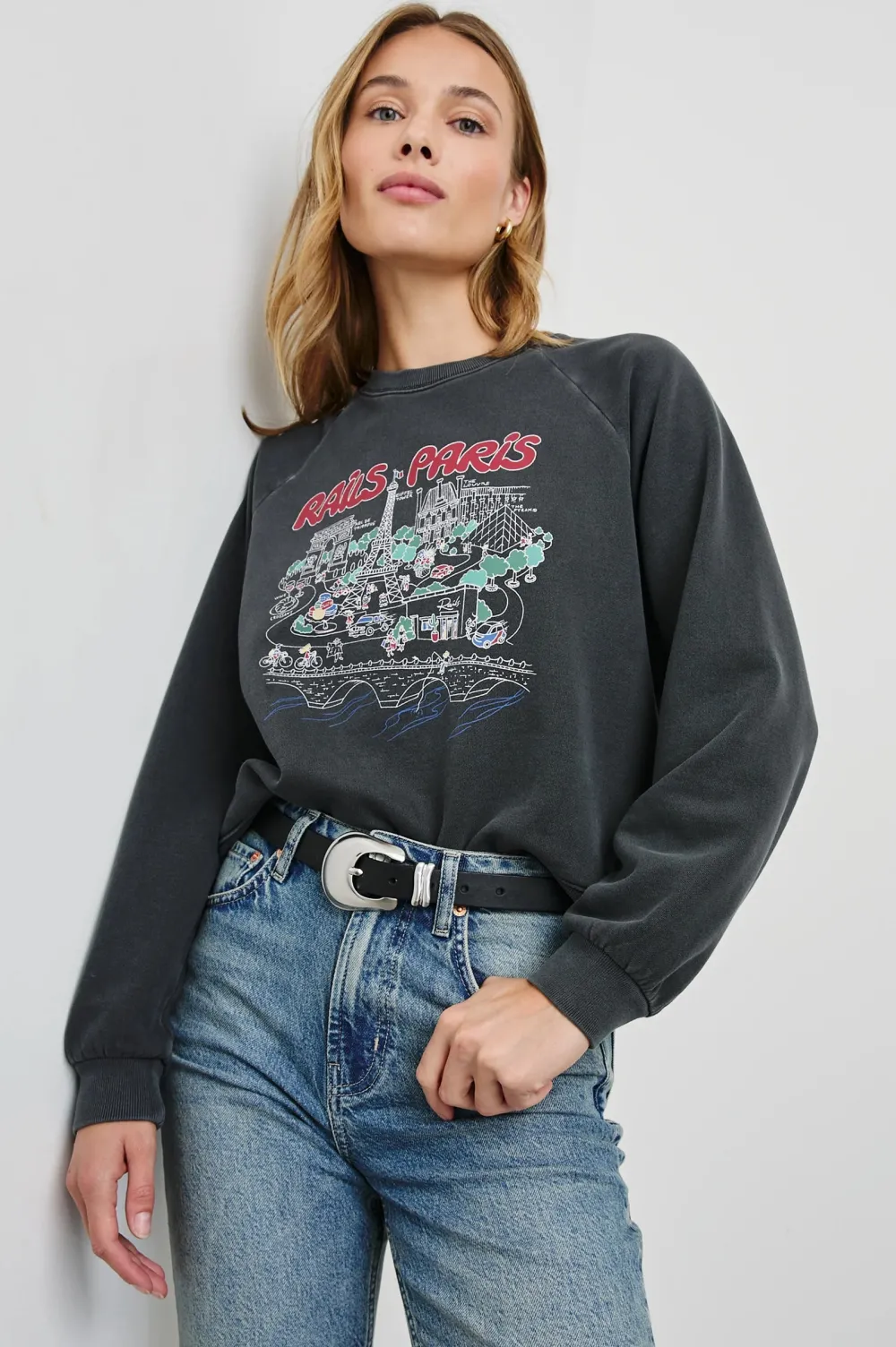 Sweatshirt*Rails - Vintage Raglan RAILS PARIS MAP