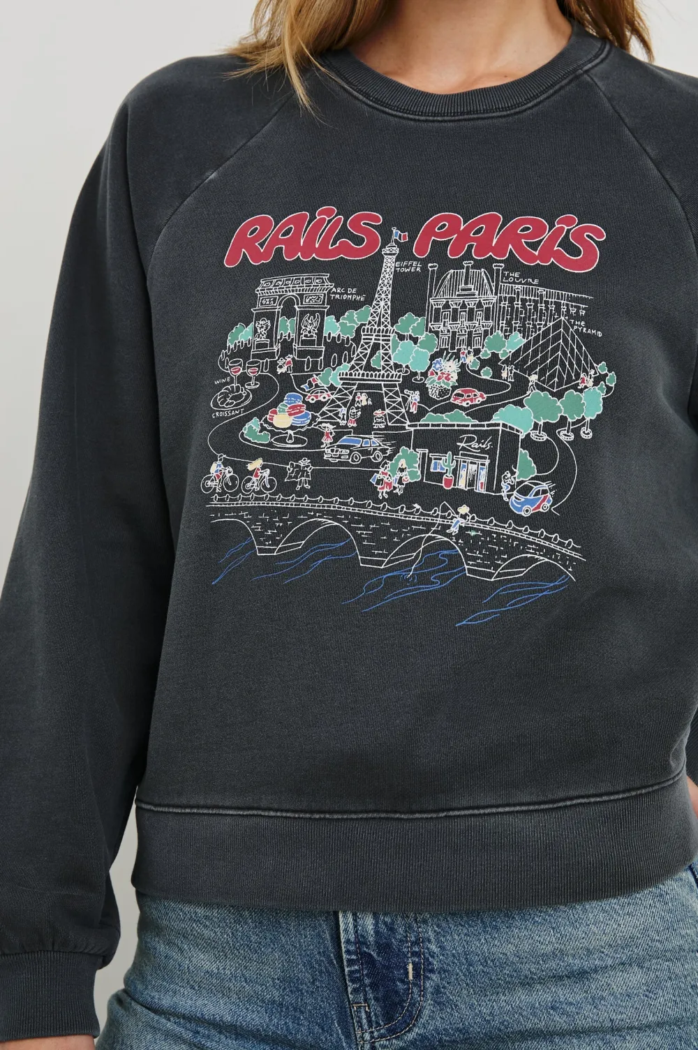 Sweatshirt*Rails - Vintage Raglan RAILS PARIS MAP