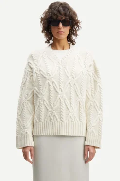 Wool & Cashmere*Samsoe Samsoe - Aline V Neck CLEAR CREAM