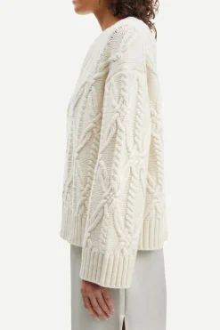Wool & Cashmere*Samsoe Samsoe - Aline V Neck CLEAR CREAM