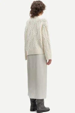 Wool & Cashmere*Samsoe Samsoe - Aline V Neck CLEAR CREAM