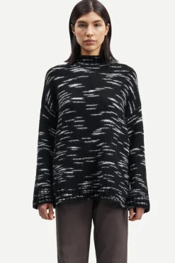 Wool & Cashmere*Samsoe Samsoe - Celeste Mock Neck BLACK MEL