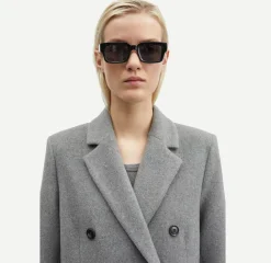 Yarns*Samsoe Samsoe - Falcon Coat GREY MEL.