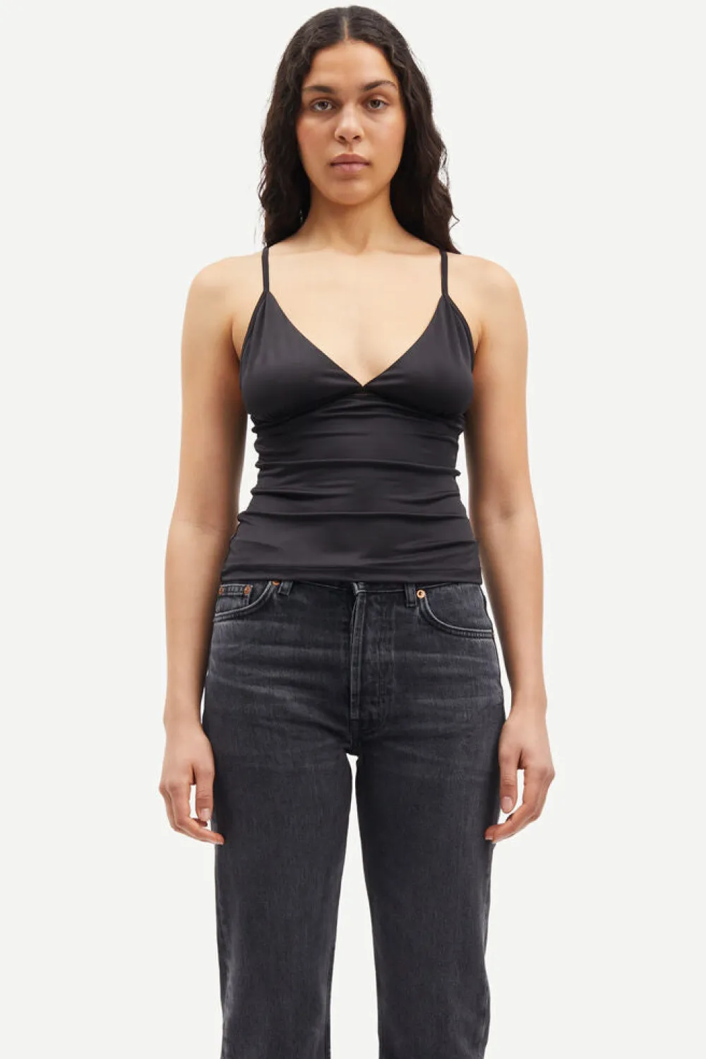 Without Sleeves*Samsoe Samsoe - Safaye Strap Top BLACK