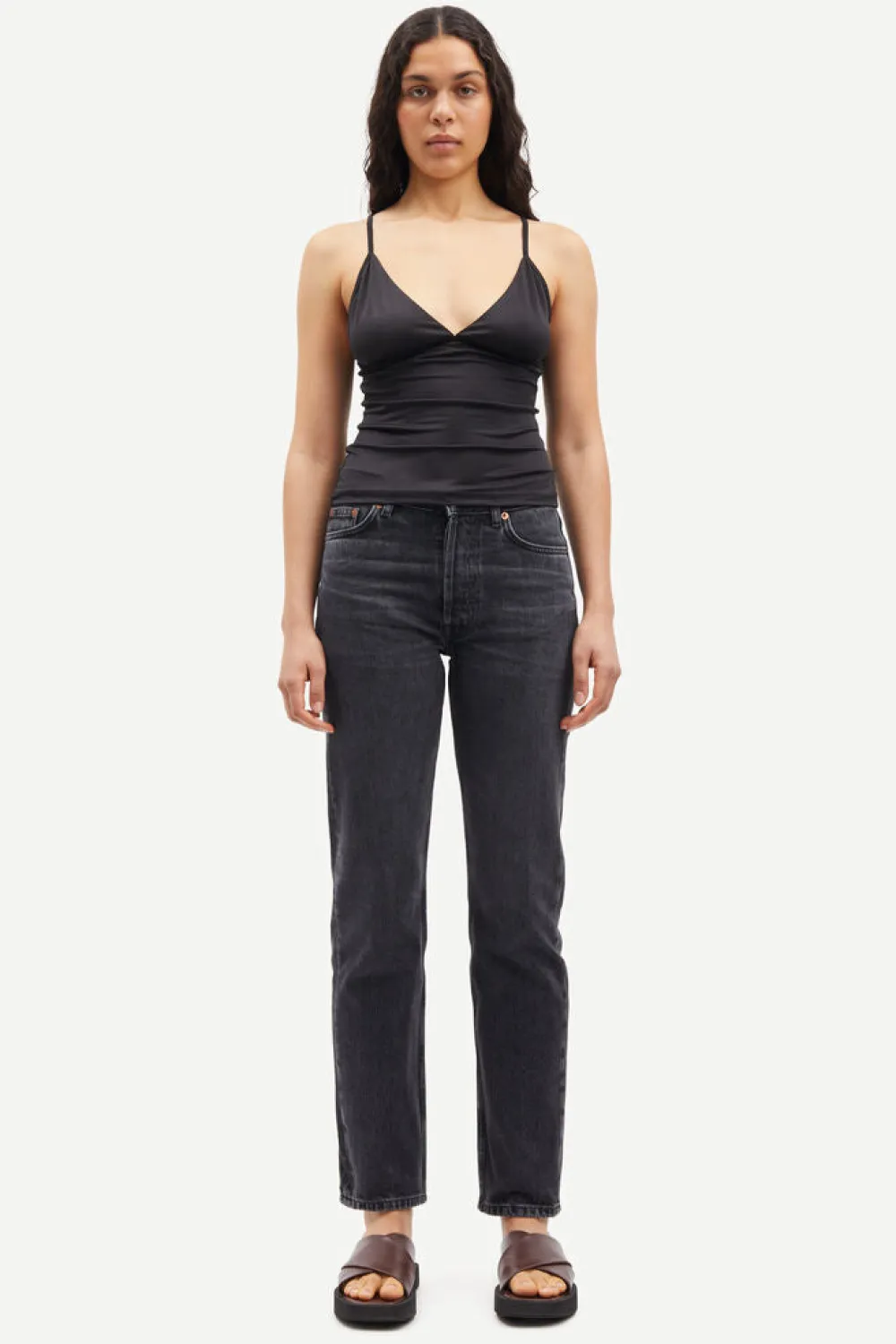 Without Sleeves*Samsoe Samsoe - Safaye Strap Top BLACK
