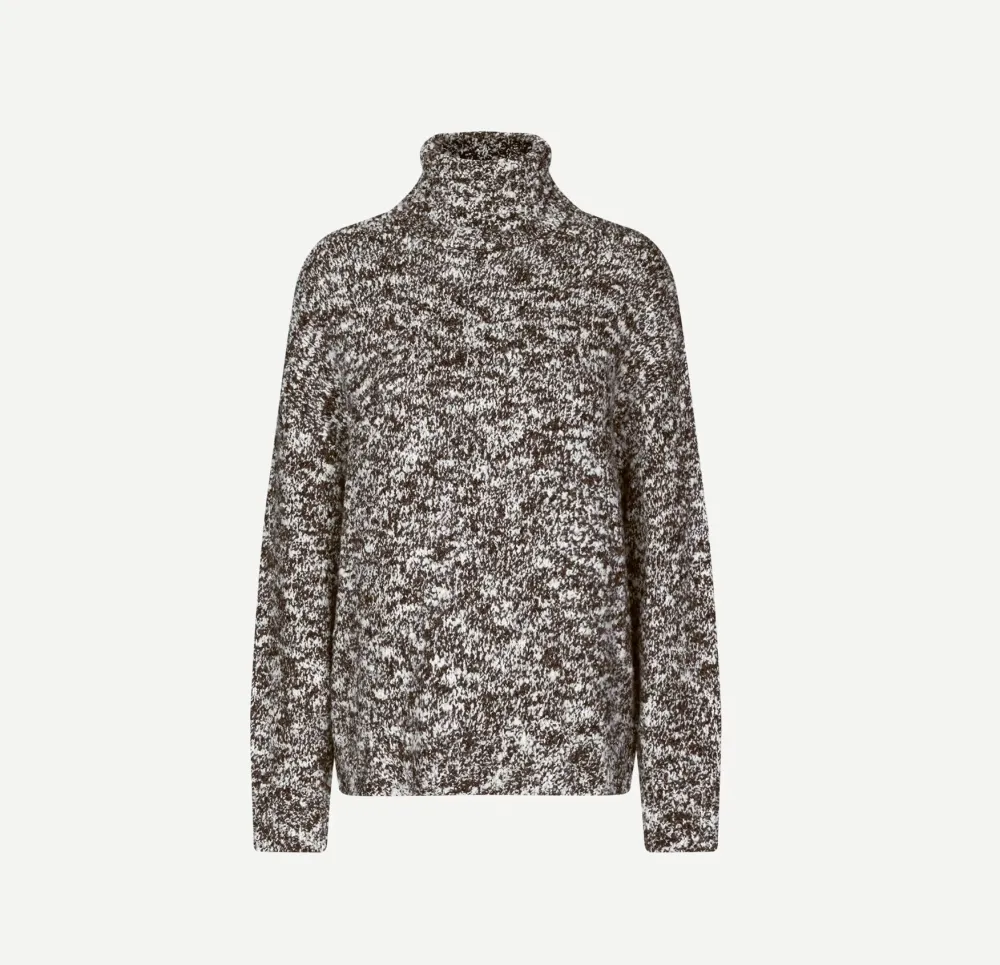 Wool & Cashmere*Samsoe Samsoe - Sajuliana Turtleneck CHOCOLATE TORTE MEL.