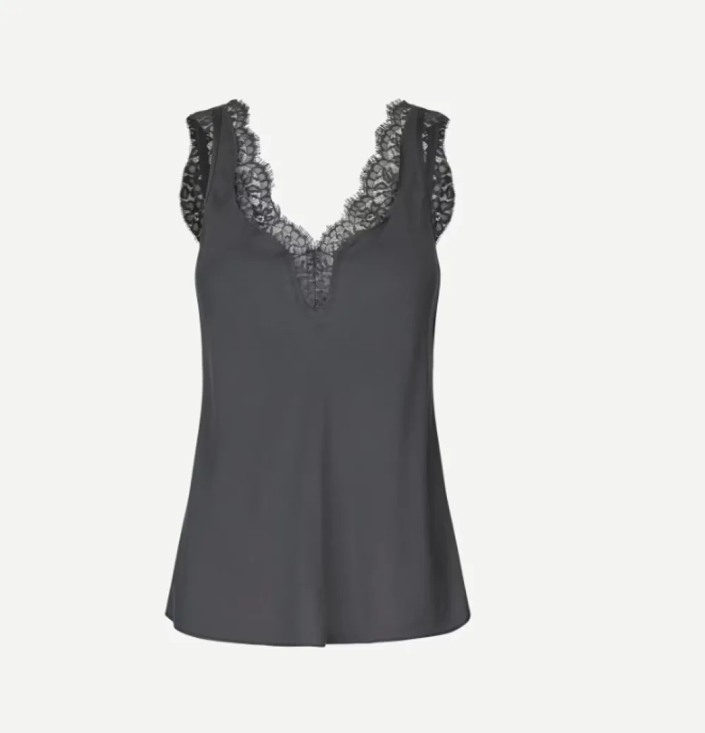 Without Sleeves*Samsoe Samsoe - Salacy Top BLACK OYSTER