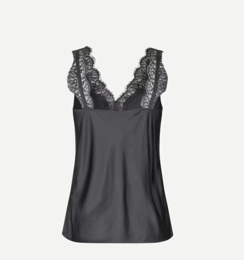 Without Sleeves*Samsoe Samsoe - Salacy Top BLACK OYSTER