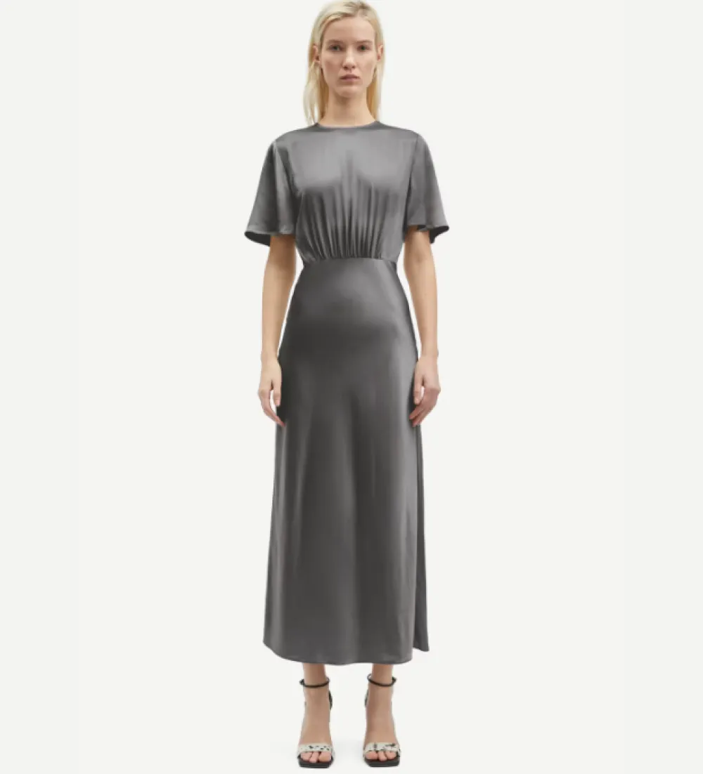 Occasions|Long*Samsoe Samsoe - Salucinda Dress BLACK OYSTER