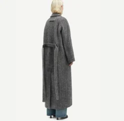 Yarns*Samsoe Samsoe - Samolly Coat BLACK MEL.