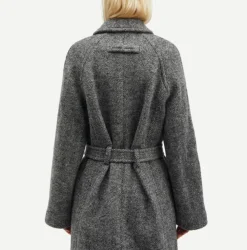 Yarns*Samsoe Samsoe - Samolly Coat BLACK MEL.