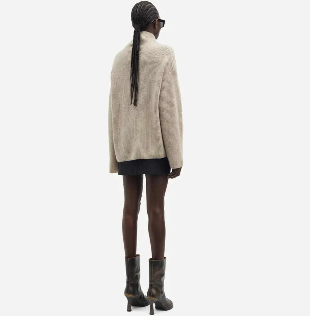 Wool & Cashmere*Samsoe Samsoe - Sazlata Turtleneck KHAKI MEL.