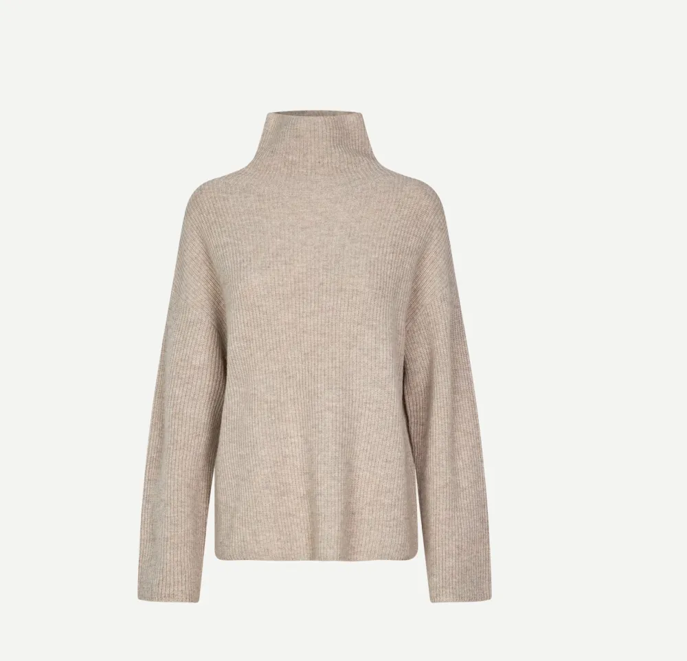 Wool & Cashmere*Samsoe Samsoe - Sazlata Turtleneck KHAKI MEL.