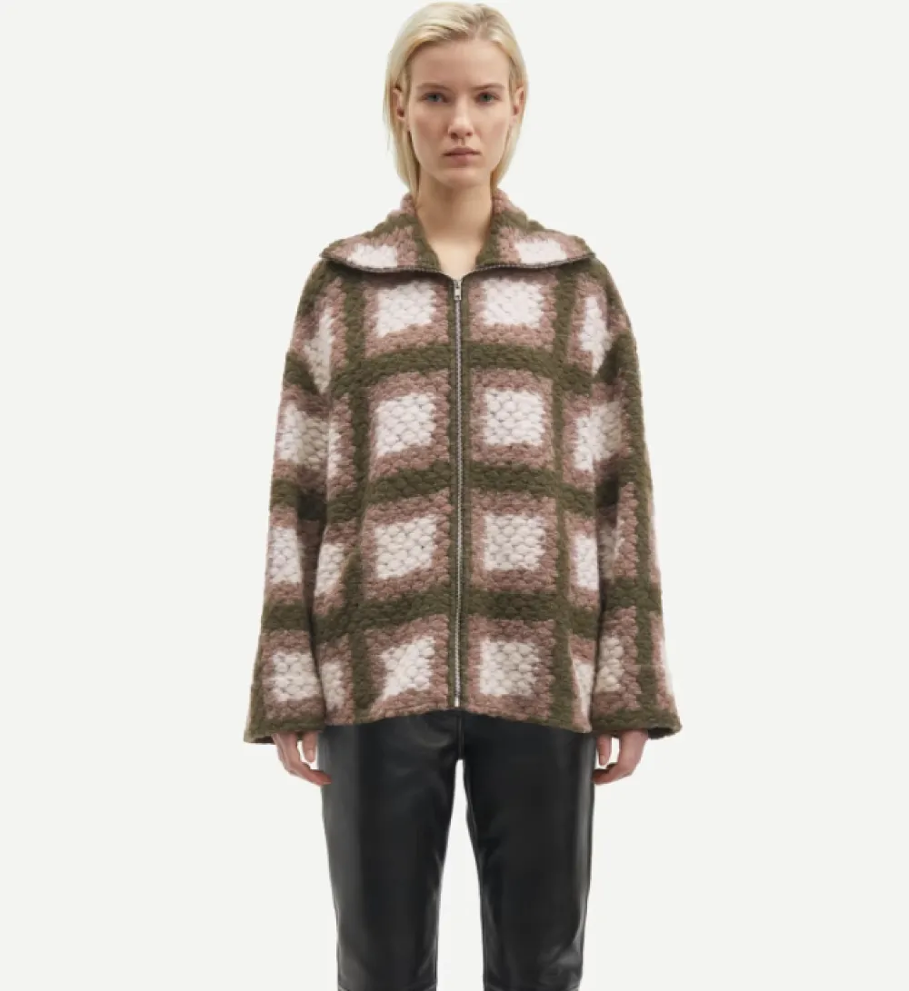 Cardigans*Samsoe Samsoe - Tess Overshirt Full Zip ABBEY STONE SQUARE