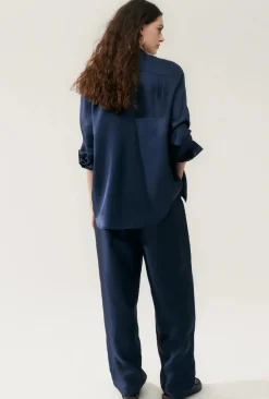 Blouses & Shirts*silk laundry - Boyfriend Shirt MIDNIGHT