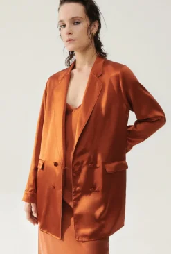 Blazers & Vestes*silk laundry - Relaxed Blazer UMBER