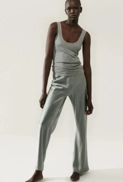 Without Sleeves*silk laundry - Ribbed Tank MOON