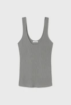 Without Sleeves*silk laundry - Ribbed Tank MOON