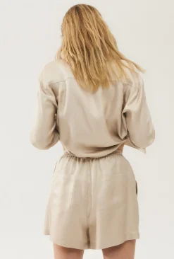 Shorts*silk laundry - Short Ample In Sergé HAZELNUT