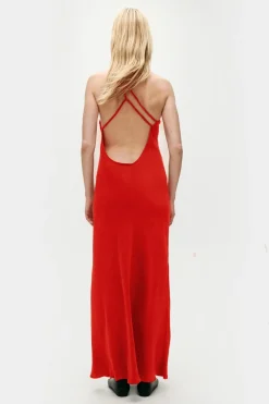 Long|Occasions*silk laundry - Slope Dress GERANIUM
