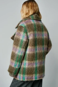 Yarns*Smythe - Blanket Car Coat GREY MULTI PLAID