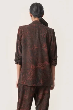 Blazers & Vestes*Soaked in Luxury - SLShirley Printed Blazer JAVA SWIRL PRINT
