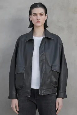Leathers & Shearling*Velvet - California DS Outerwear Jacket VINTAGE BLACK