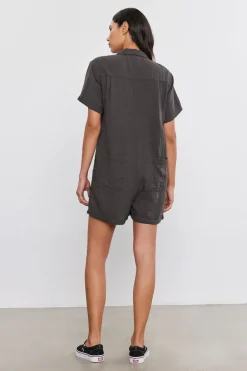 Jumpsuits*Velvet - Dane Cotton Gauze Jumper SMOKE