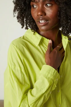 Blouses & Shirts*Velvet - Devyn Cotton Shirting Shirt BELIEVE