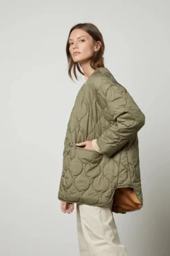 Surchemises*Velvet - DS Quilted Jacket SAGE