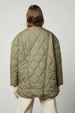 Surchemises*Velvet - DS Quilted Jacket SAGE