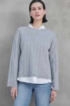 Wool & Cashmere*Velvet - Fillmore DS Luxe Cashmere Sweater FOG