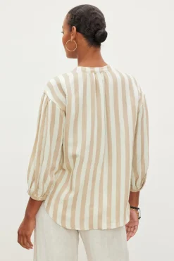 Blouses & Shirts*Velvet - Gabby Top KAKI