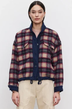 Surchemises*Velvet - Norah Brushed Cotton Jacket PLAID