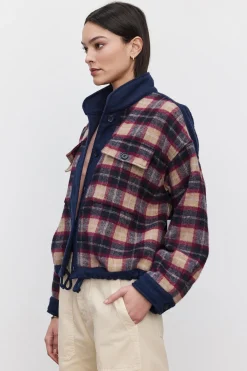 Surchemises*Velvet - Norah Brushed Cotton Jacket PLAID
